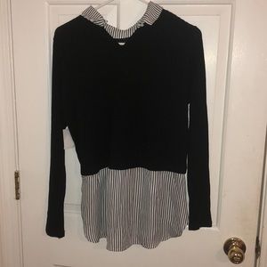 Black and white striped Sweater